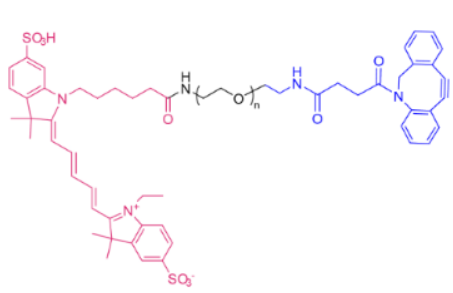 Cy5-PEG-DBCO，二苯并环辛炔-聚乙二醇-菁染料 R-397610
