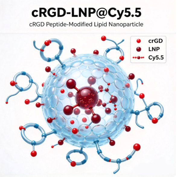 cRGD-LNP@Cy5.5，cRGD肽修饰脂质纳米粒包载 Cy5.5 R-262617