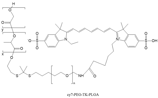 PLGA-TK-PEG-CY5，聚乳酸-羟基乙酸共聚物-酮缩硫醇-聚乙二醇-花菁CY5 R-134275