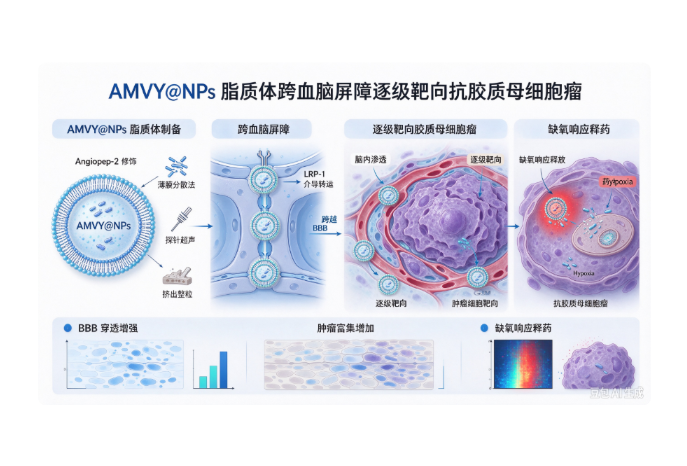 Stepwise-targeting and hypoxia-responsive liposome AMVY@NPs carrying siYAP and verteporfin for glioblastoma therapy