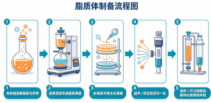 脂质体制备流程图