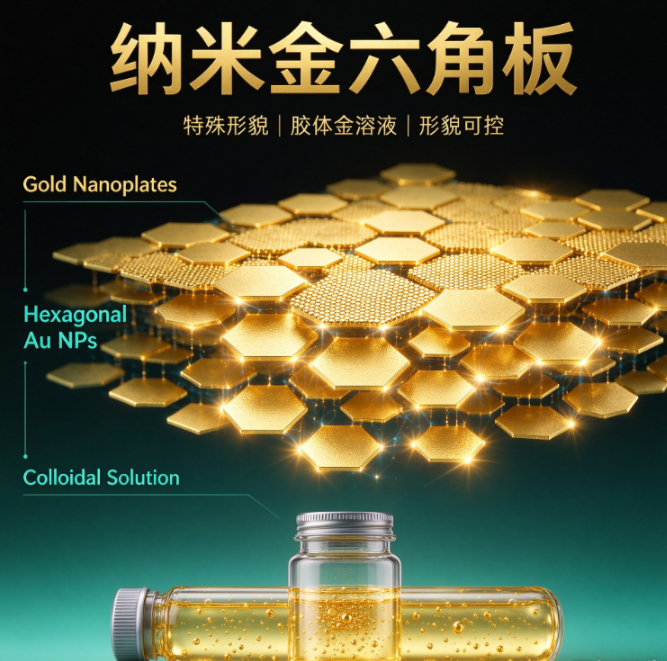 纳米金六角板纳米颗粒 特殊形貌纳米金 胶体金溶液 R-954309