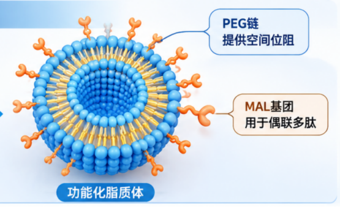 DSPE-PEG-MAL用于脂质体表面巯基多肽偶联的技术要点配图
