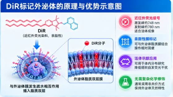 DiR标记外泌体时游离染料干扰的控制配图