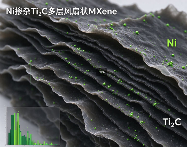 Ni掺杂Ti2C多层风琴状mxene R-959879