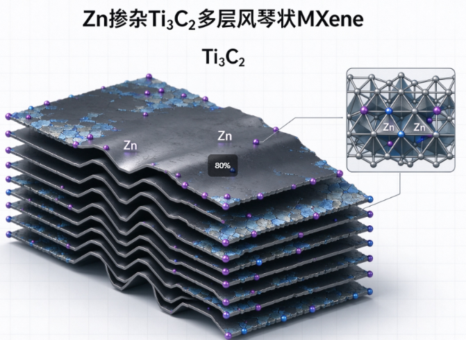 Zn掺杂Ti3C2多层风琴状mxene R-291779