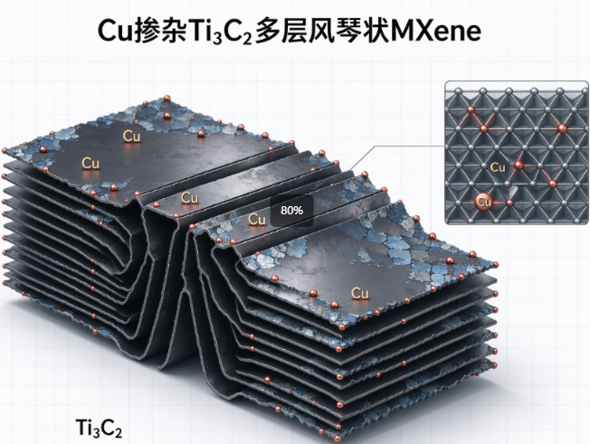 Cu掺杂Ti3C2多层风琴状mxene R-813214