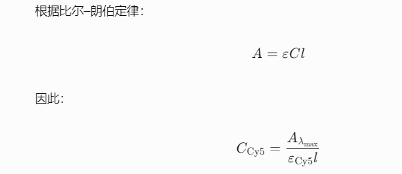 Cy5染料浓度计算