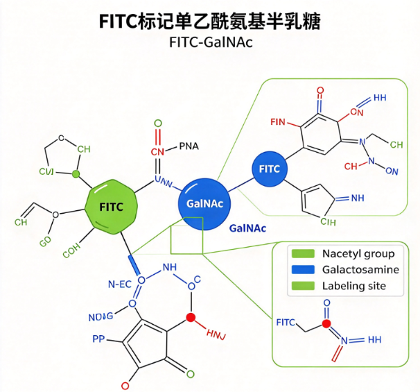 FITC标记单乙酰氨基半乳糖，FITC-GalNAc R-373631
