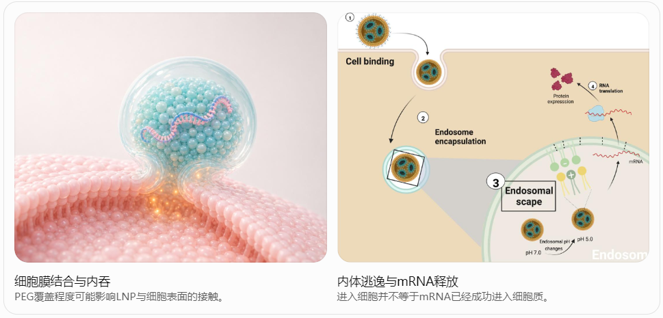 mRNA递送过程中的关键环节