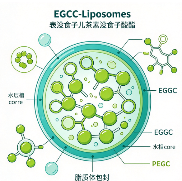脂质体包封表没食子儿茶素没食子酸酯，EGCG-Liposomes R-140991