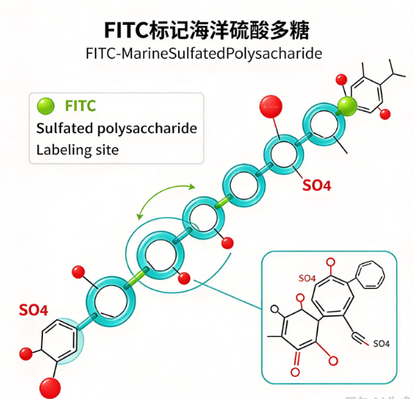 FITC标记海洋硫酸多糖，FITC-MarineSulfatedPolysaccharide R-735638