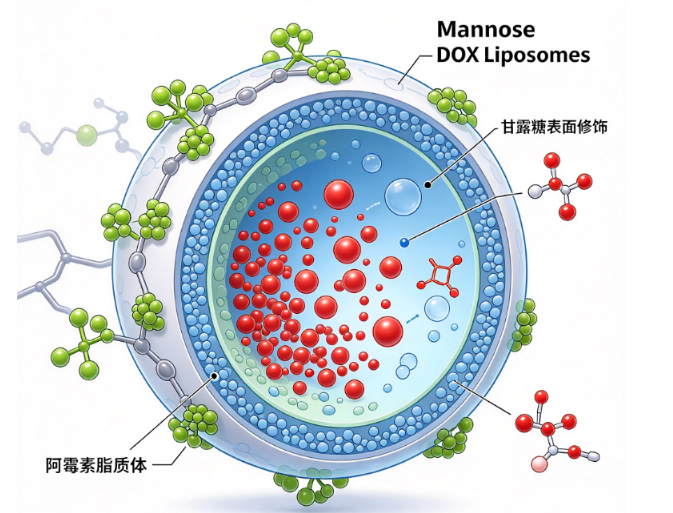 甘露糖表面修饰阿霉素脂质体，Mannose DOX Liposomes R-957577