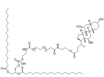 DSPE-PEG-Cholic acid；二硬脂酰磷脂酰乙醇胺-聚乙二醇-胆酸 R-589425