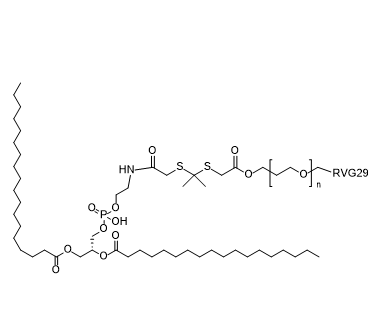 DSPE-TK-PEG-RVG29；二硬脂酰1,2-二硬脂酰-sn-甘油-3-磷酸乙醇胺酰乙醇胺-硫缩酮-聚乙二醇-RVG29肽 R-323209