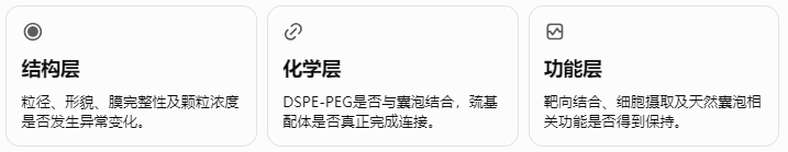 外泌体表面工程的三个评价层次