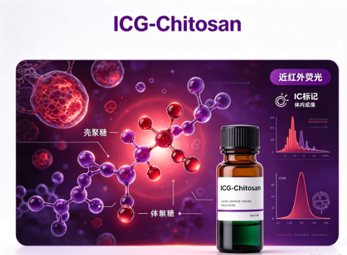 ICG-Chitosan，吲哚菁绿近红外染料标记壳聚糖 R-836553
