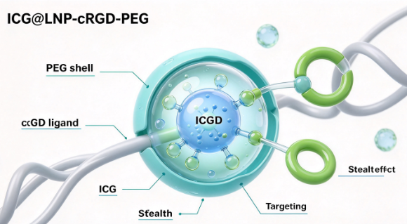 ICG@LNP-cRGD-PEG，PEG修饰的ICG-LNP-cRGD R-722854