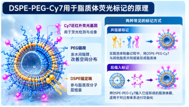 DSPE-PEG-Cy7用于脂质体荧光标记的原理