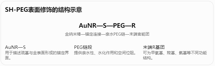 SH-PEG表面修饰的结构示意