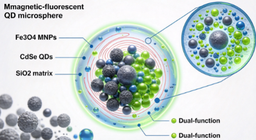 磁性-荧光双功能量子点微球，Magnetic-fluorescent microspheres R-128617