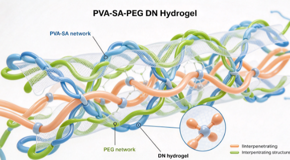 聚乙烯醇-海藻酸钠-聚乙二醇双网络水凝胶，PVA-SA-PEG DN Hydrogel R-409378
