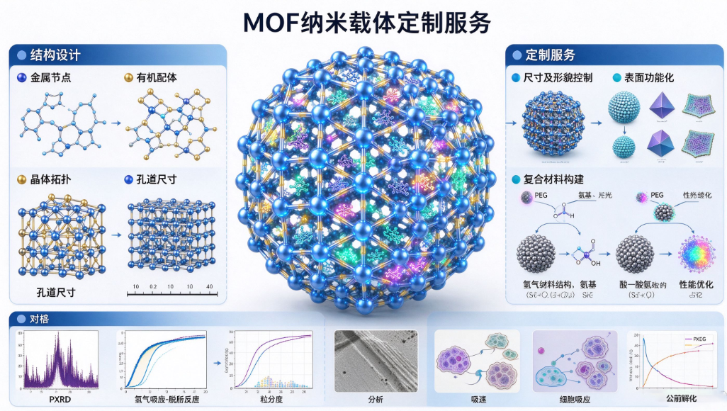 MOF纳米载体定制