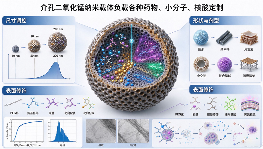介孔二氧化锰纳米载体定制