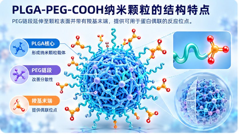PLGA-PEG-COOH纳米颗粒的结构特点