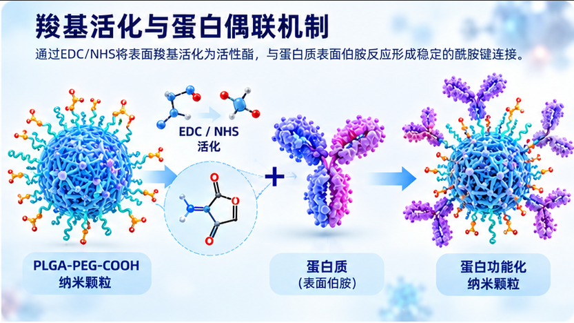 羧基活化与蛋白偶联机制