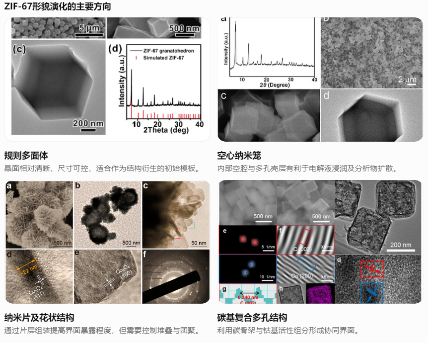 瑞禧生物ZIF-67衍生材料的形貌控制与电化学传感应用：从结构设计到高灵敏检测配图