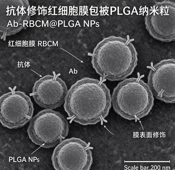 抗体修饰红细胞膜包被PLGA纳米粒，Ab-RBCM@PLGA NPs R-160224