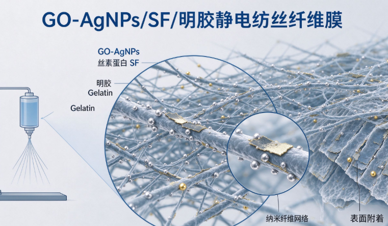 GO-AgNPs/SF/明胶静电纺丝纤维膜，GO-AgNPs/SF/Gelatin R-737878