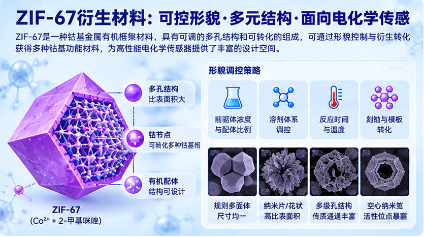 ZIF-67衍生材料:可控形貌·多元结构·面向电化学传感