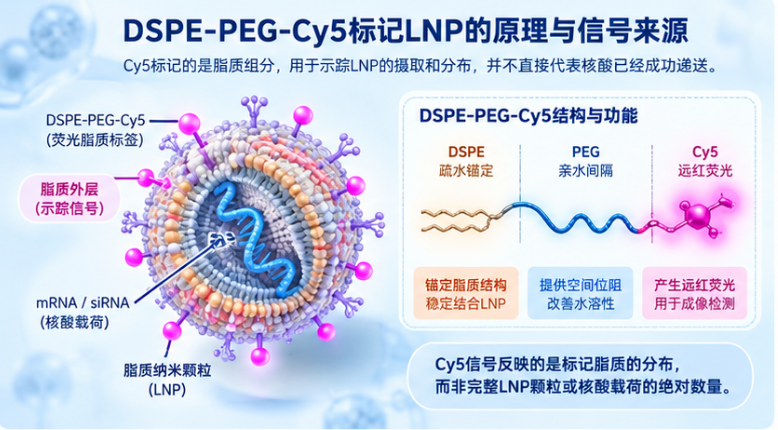 DSPE-PEG-Cy5标记LNP的原理与信号来源
