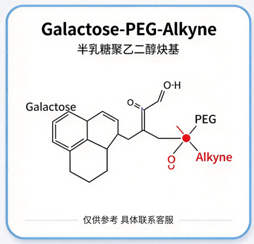 Galactose-PEG-Alkyne，半乳糖聚乙二醇炔基 R-988631 产品图