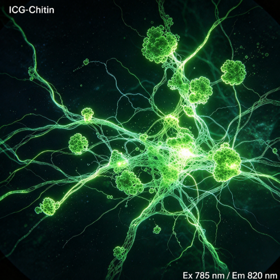 ICG-Chitin，吲哚菁绿标记几丁聚糖 R-188730 产品图