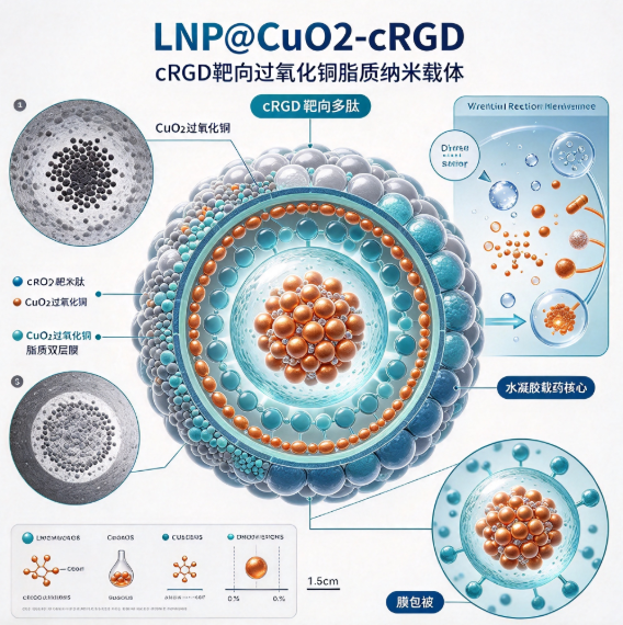 LNP@CuO2-cRGD，cRGD靶向过氧化铜脂质纳米载体 R-794297 产品图