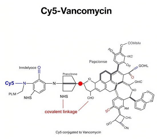 Cy5-Vancomycin，Cy5荧光标记万古霉素 R-155146