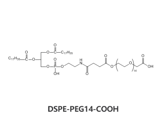 DSPE-PEG14-COOH,二硬脂酰磷脂酰乙醇胺-十四聚乙二醇-羧基 R-373764 产品图