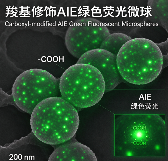 羧基修饰AIE绿色荧光微球（200 nm）