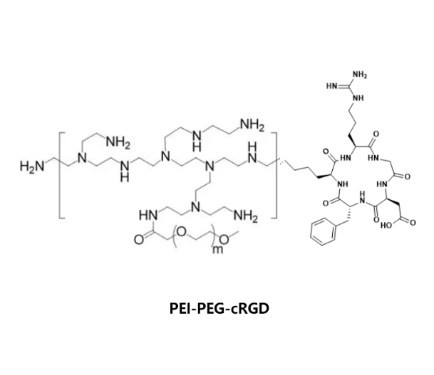 PEI-PEG-cRGD，聚乙烯亚胺-聚乙二醇-环 RGD 肽；PEI-PEG-环精氨酸-甘氨酸-天冬氨酸肽 R-563731 产品图