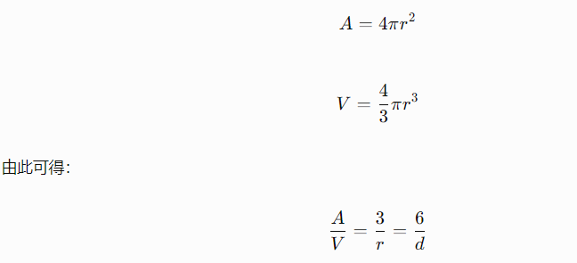 表面积与体积关系的影响
